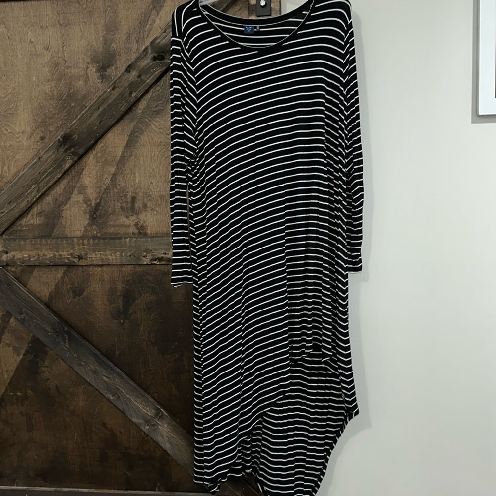 High low striped dress